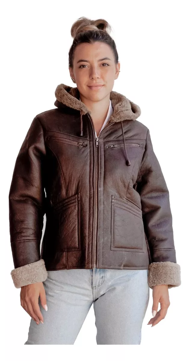 CAMPERA DE CUERO DE OVEJA DE MUJER  MODELO: 106 NAPA.B