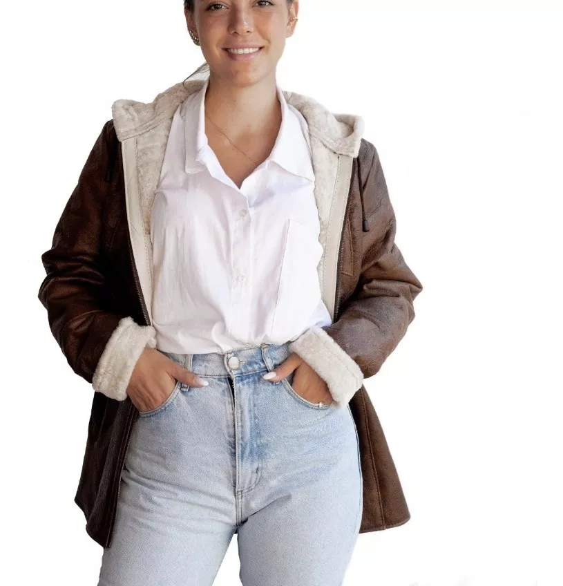 CAMPERA DE CUERO DE OVEJA DE MUJER  MODELO: 305