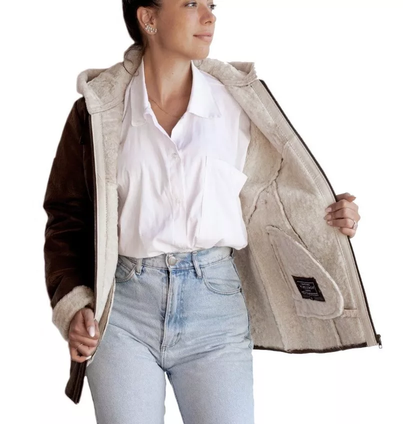 CAMPERA DE CUERO DE OVEJA DE MUJER  MODELO: 305