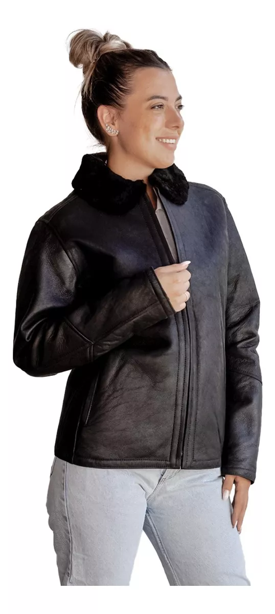 CAMPERA DE CUERO DE OVEJA DE MUJER  MODELO: KIRA.B