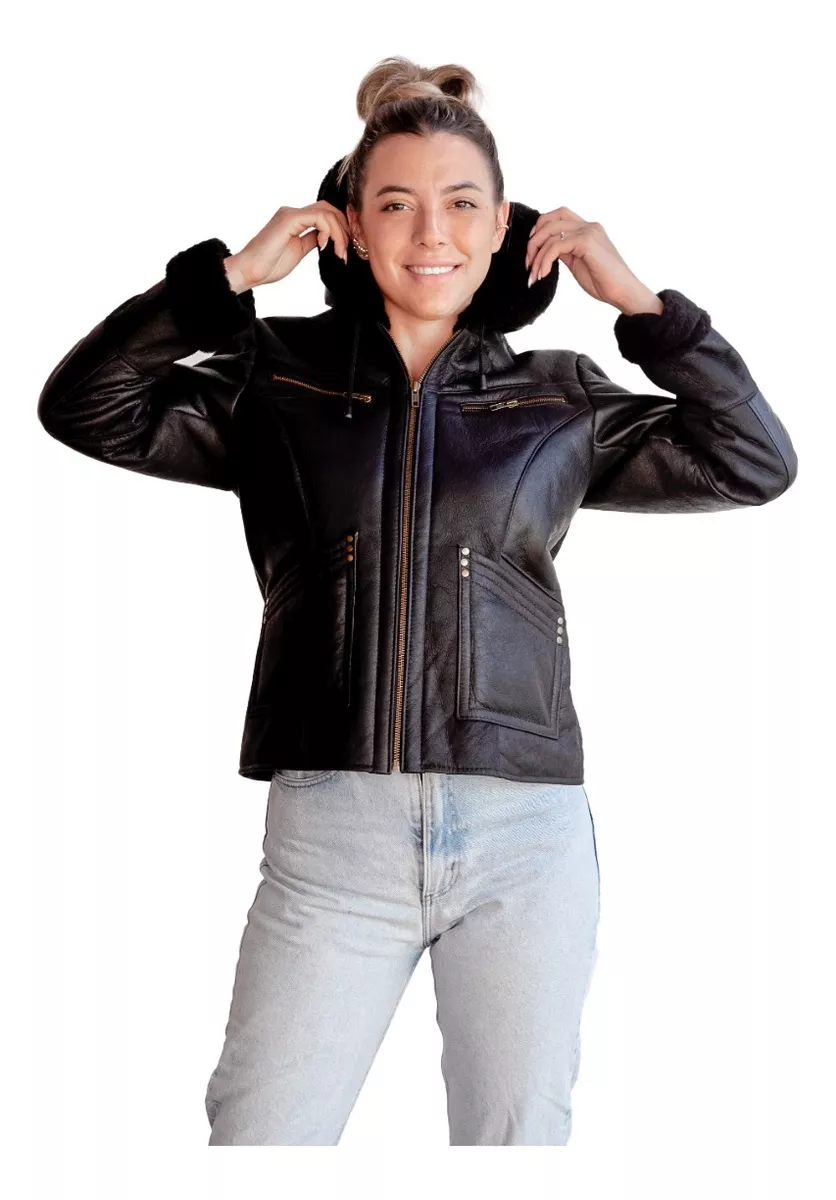 CAMPERA DE CUERO DE OVEJA DE MUJER SUELA  MODELO: 106 NAPA