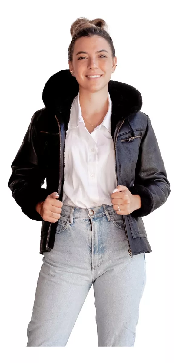 CAMPERA DE CUERO DE OVEJA DE MUJER SUELA  MODELO: 106 NAPA