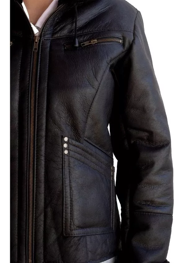 CAMPERA DE CUERO DE OVEJA DE MUJER SUELA  MODELO: 106 NAPA