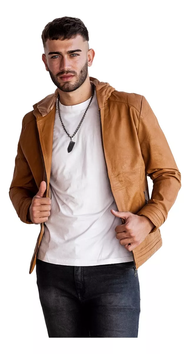 CAMPERA DE CUERO VACUNO 100% LEGITIMO DE HOMBRE  ART: 06