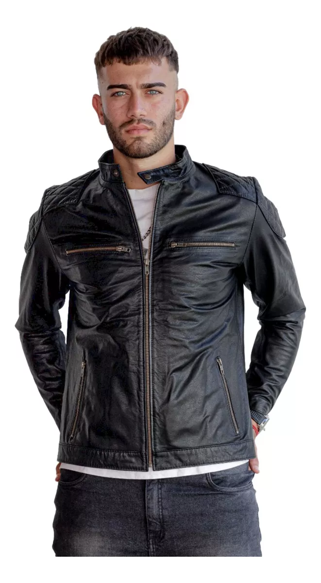 CAMPERA DE CUERO VACUNO 100% LEGITIMO DE HOMBRE  ART: KABUL