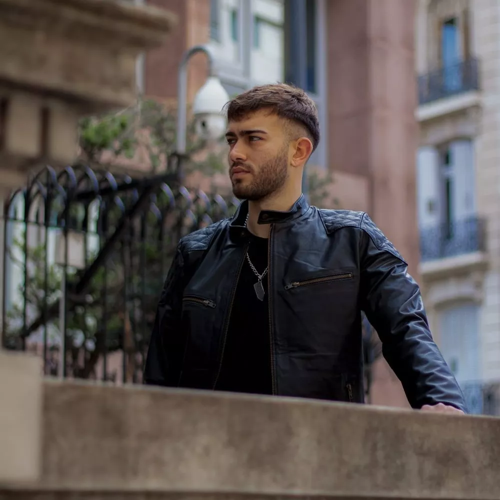 CAMPERA DE CUERO VACUNO 100% LEGITIMO DE HOMBRE  ART: KABUL