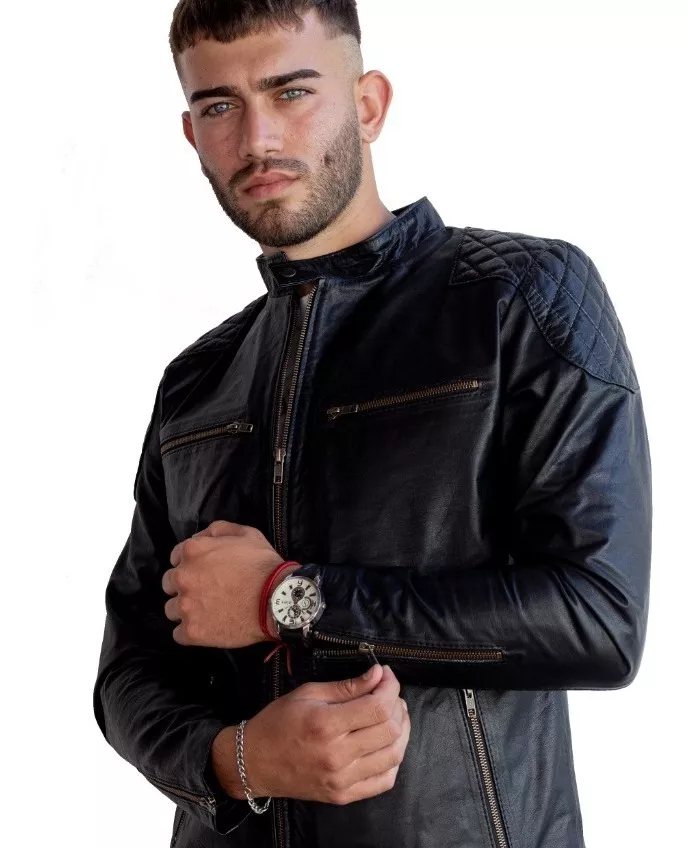 CAMPERA DE CUERO VACUNO 100% LEGITIMO DE HOMBRE  ART: KABUL