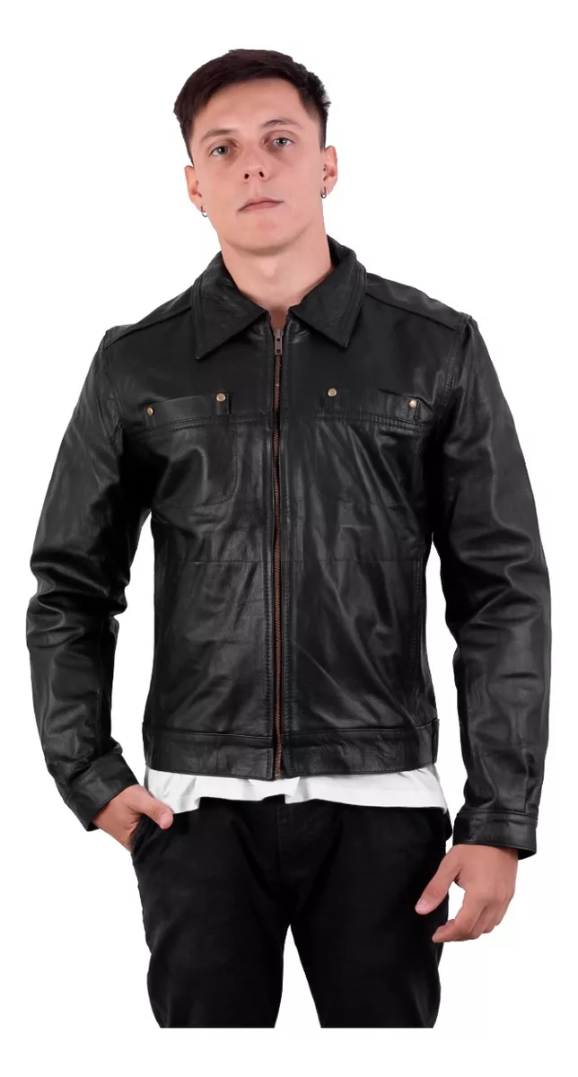 CAMPERA DE CUERO VACUNO 100% LEGITIMO DE HOMBRE ART: MANCH