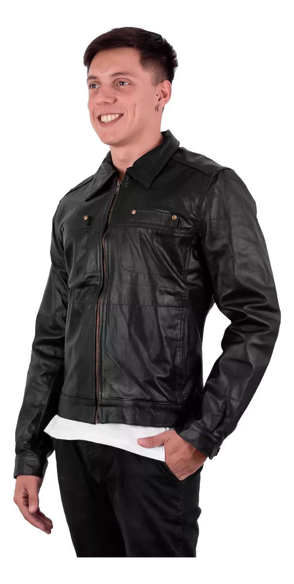 CAMPERA DE CUERO VACUNO 100% LEGITIMO DE HOMBRE ART: MANCH