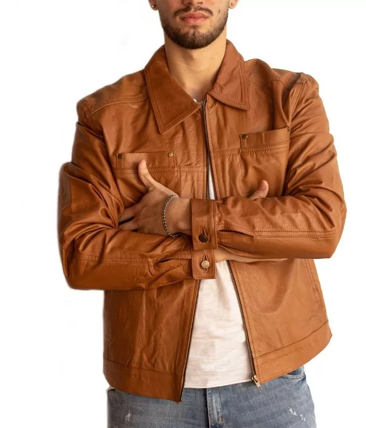 CAMPERA DE CUERO VACUNO 100% LEGITIMO DE HOMBRE ART: MANCHA