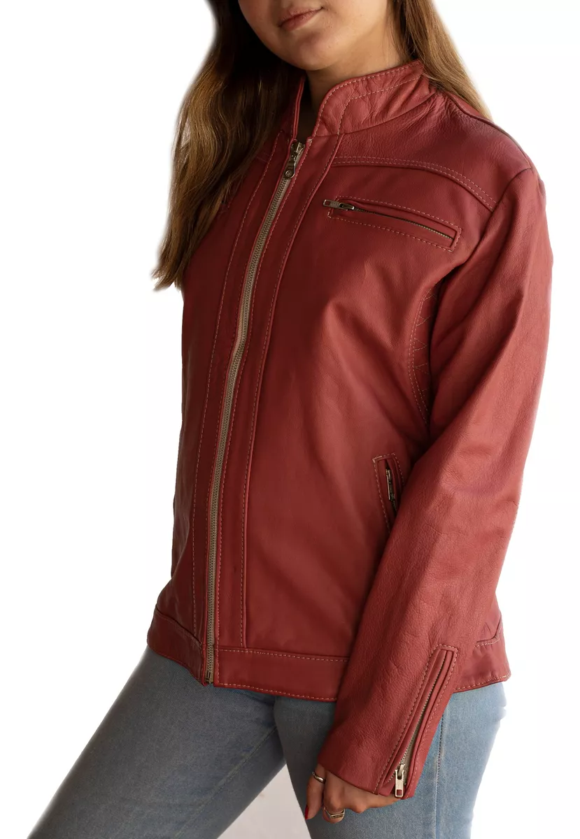CAMPERA DE CUERO VACUNO 100% LEGITIMO DE MUJER  ART: 1266