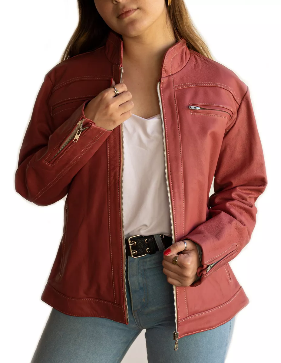 CAMPERA DE CUERO VACUNO 100% LEGITIMO DE MUJER  ART: 1266