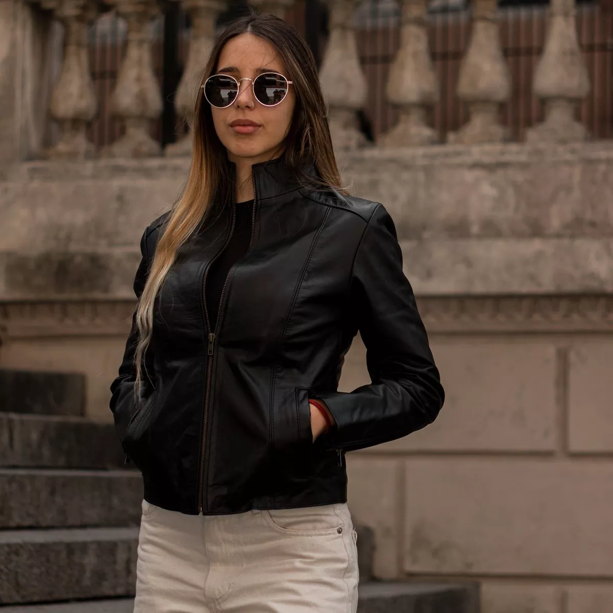 CAMPERA DE CUERO VACUNO 100% LEGITIMO DE MUJER  ART: 128