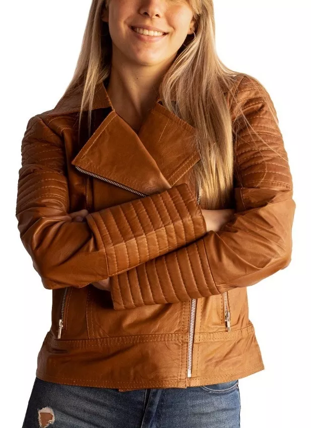 CAMPERA DE CUERO VACUNO 100% LEGITIMO DE MUJER  ART: TAMARA