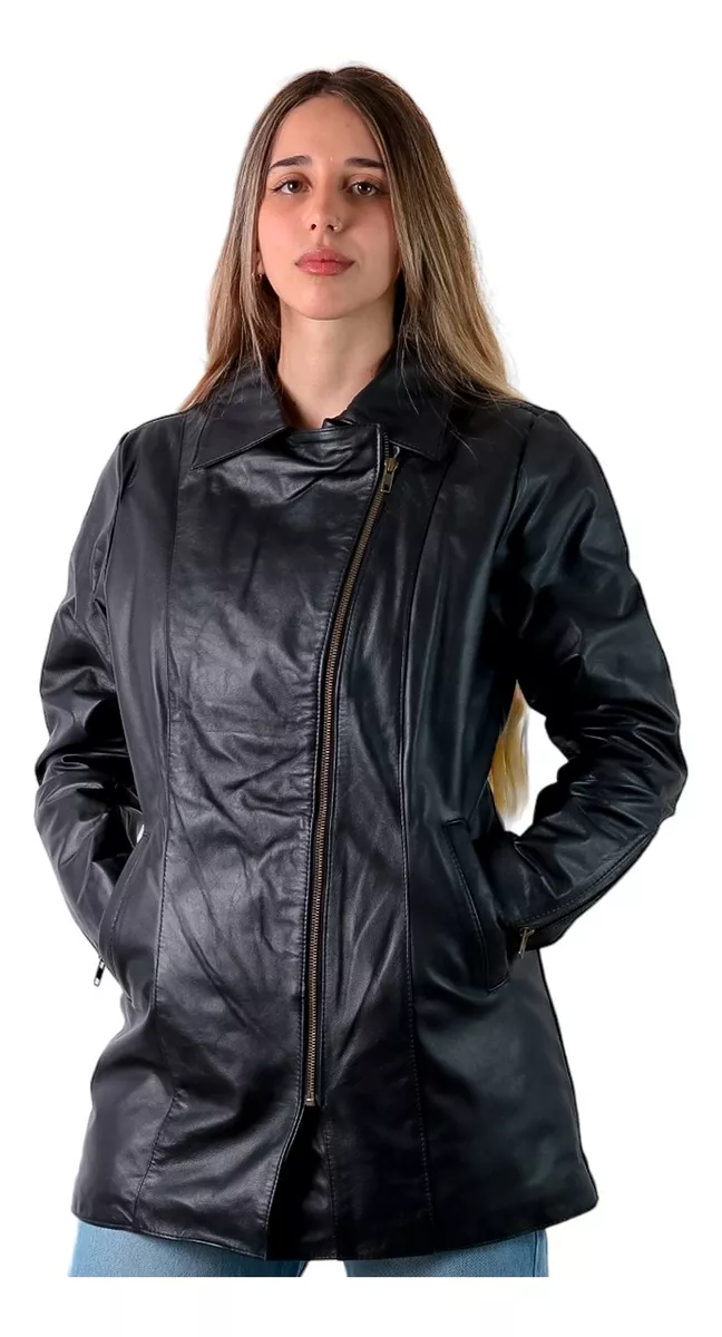 CAMPERA TAPADO DE CUERO VACUNO 100% LEGITIMO DE MUJER  333 
