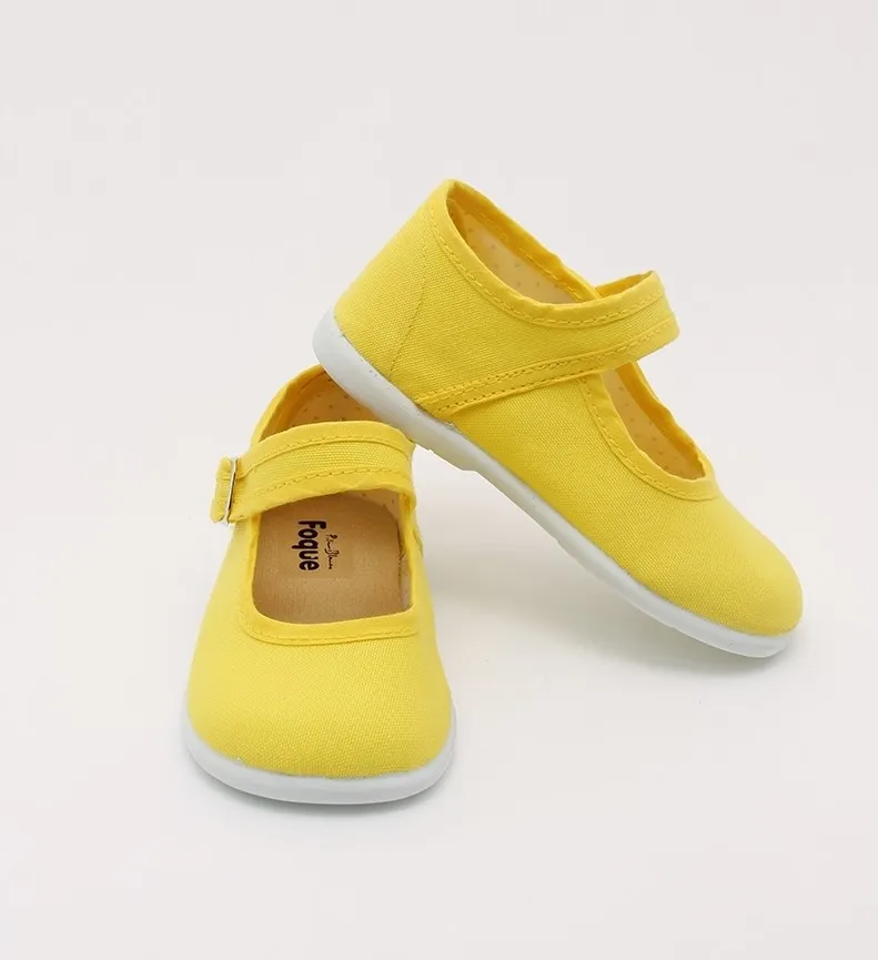 Canvas mary jane in yellow