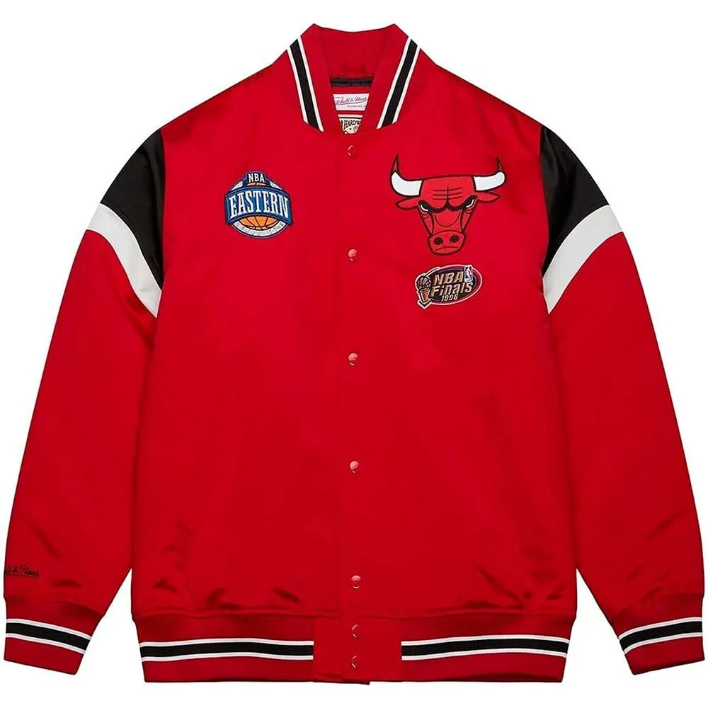 Chaqueta Chicago Bulls NBA Heavyweight Satin Red