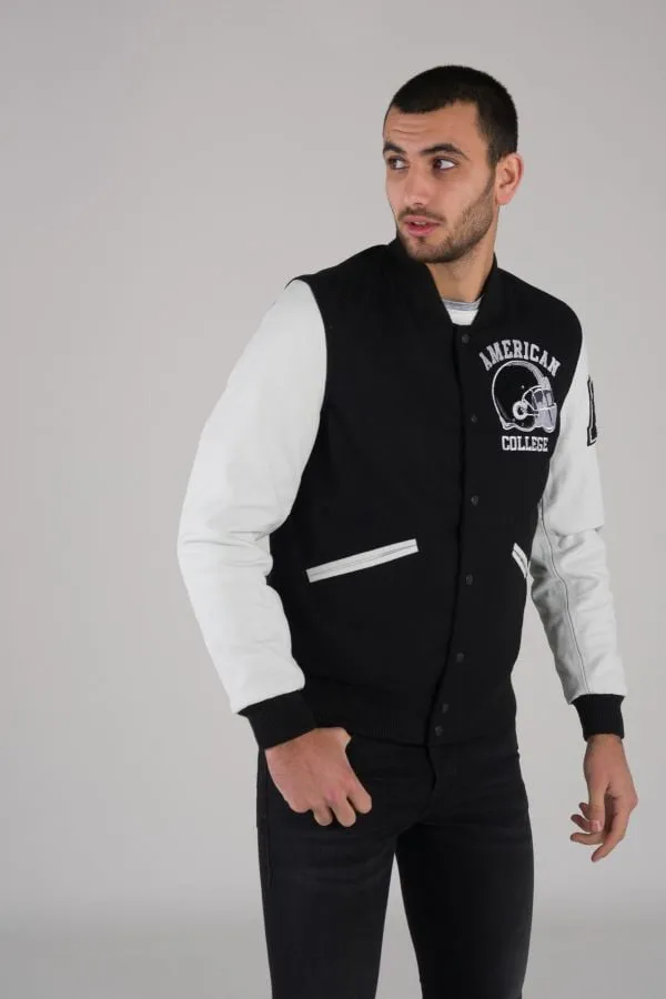 Chaqueta Hombre American College Ref 73 Black/White