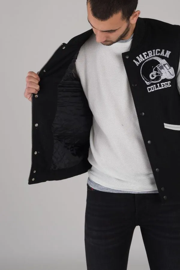 Chaqueta Hombre American College Ref 73 Black/White