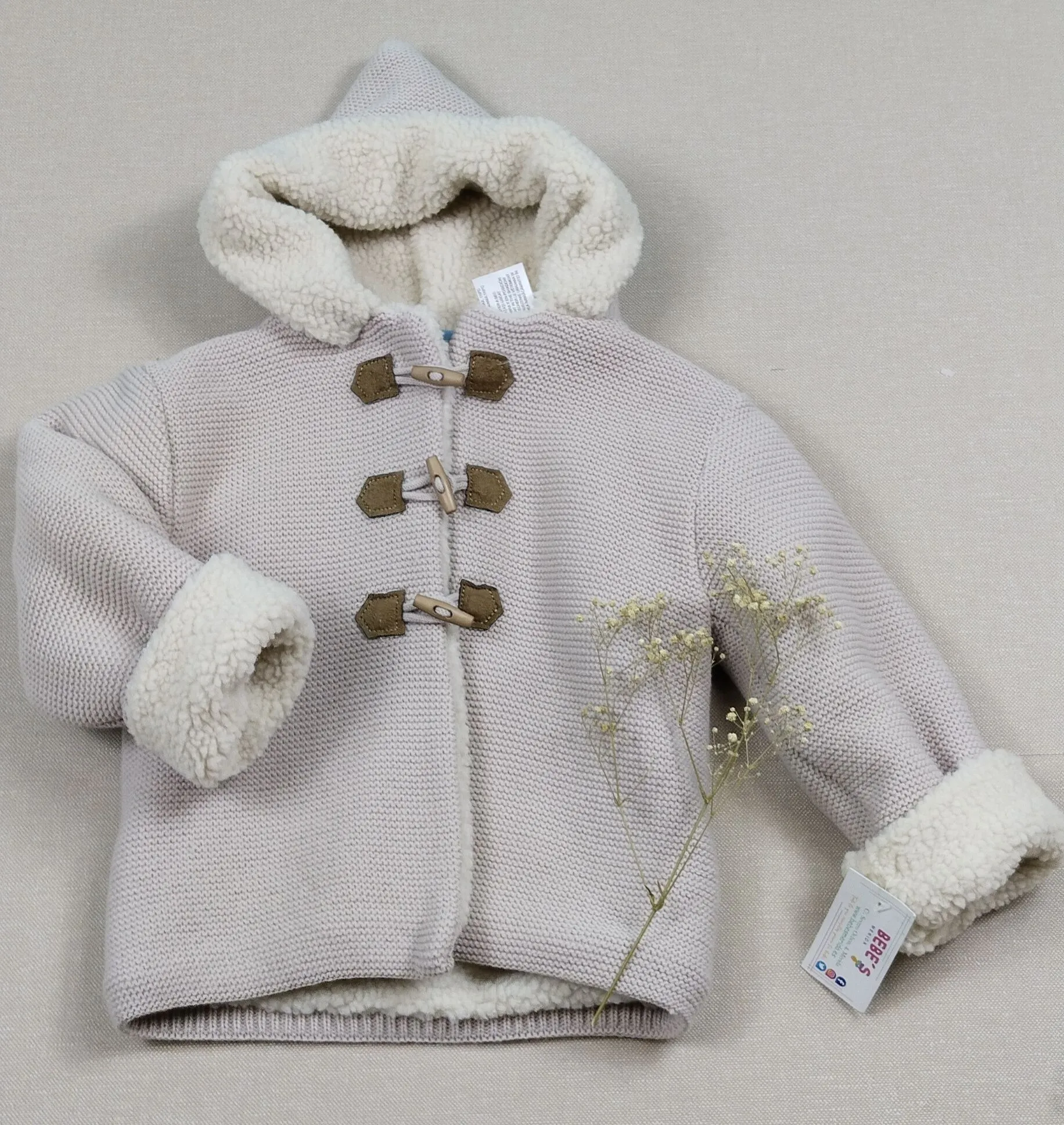 Chaqueton borreguito carlos asga textil talla 36 meses