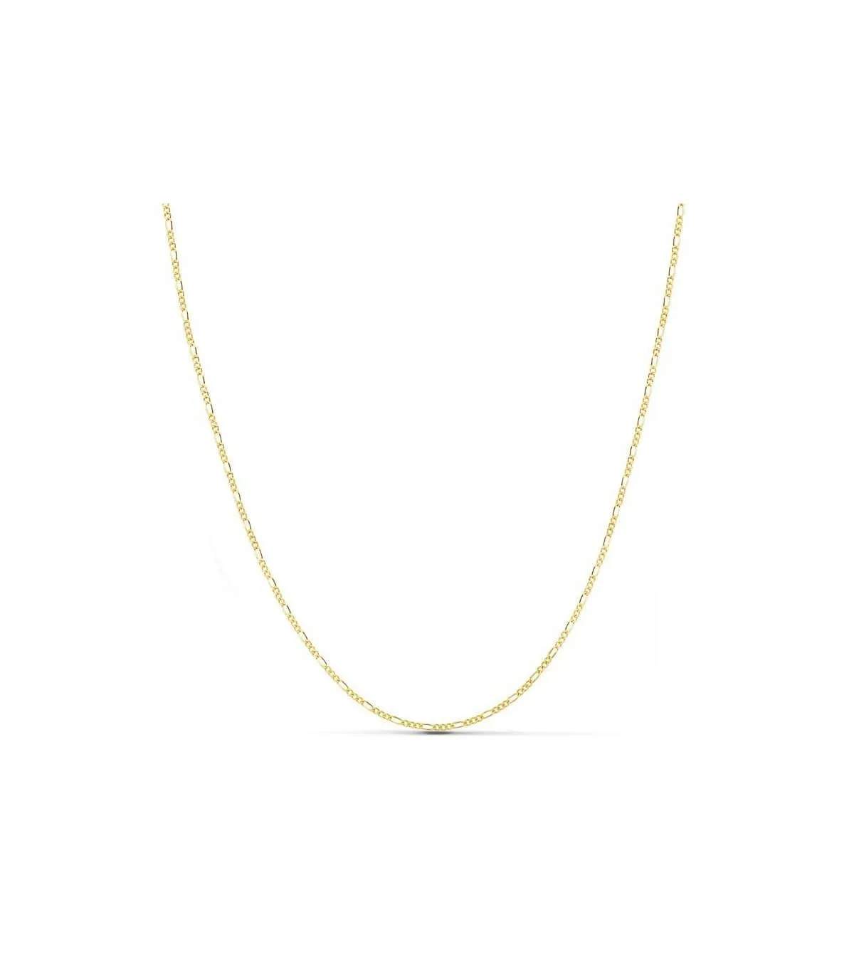 Chaîne cheval alternée triple, 1 mm 18 K 45cm