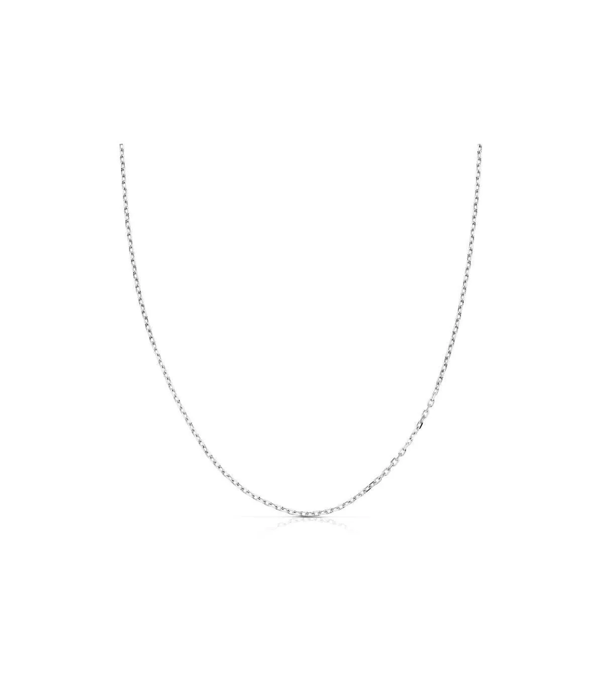 Chaîne Forçat 18 K Or blanc 40 cm