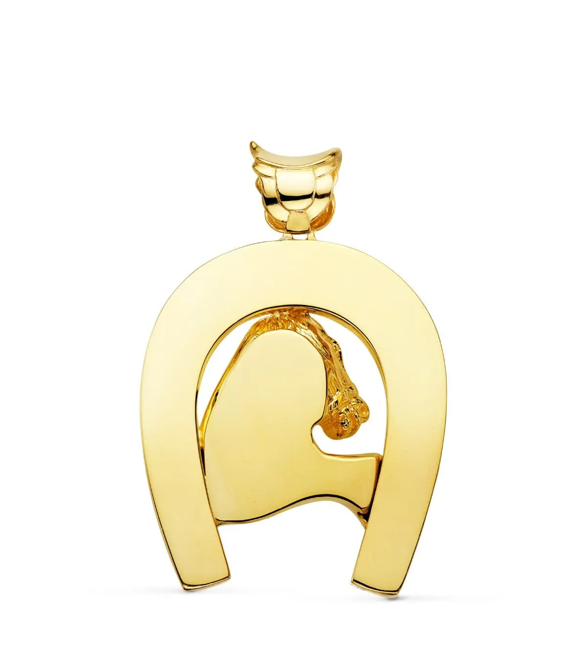 Colgante Herradura Silueta Caballo Oro 18K 48mm