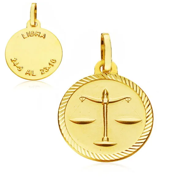 Colgante Oro Horóscopo Libra 16 mm.