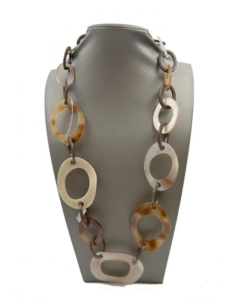 COLLARES MARRONES CON ESLABONES GRANDES IDEAL FONDO DE ARMARIO