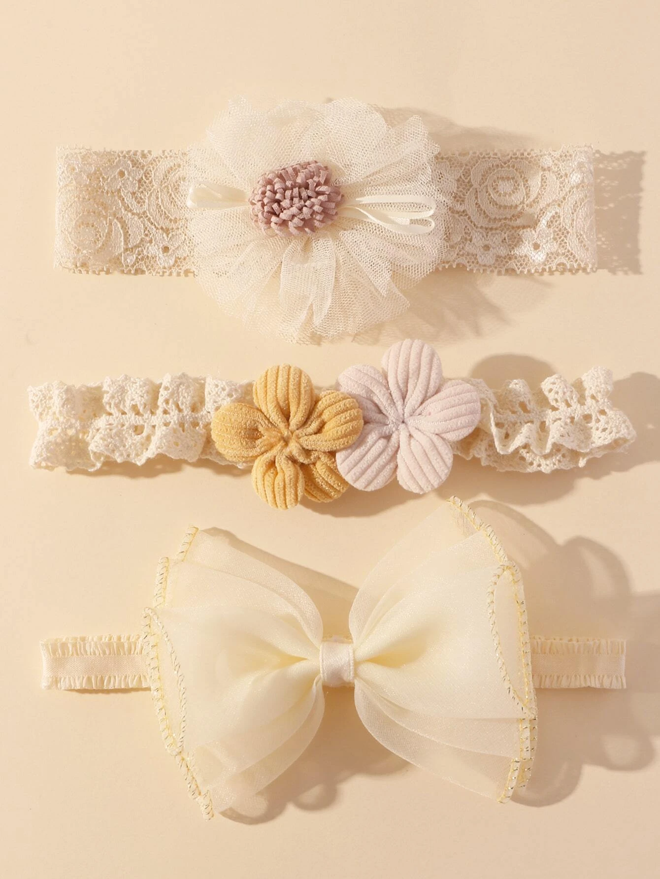 Conjunto Beige Chic Diademas para niñas