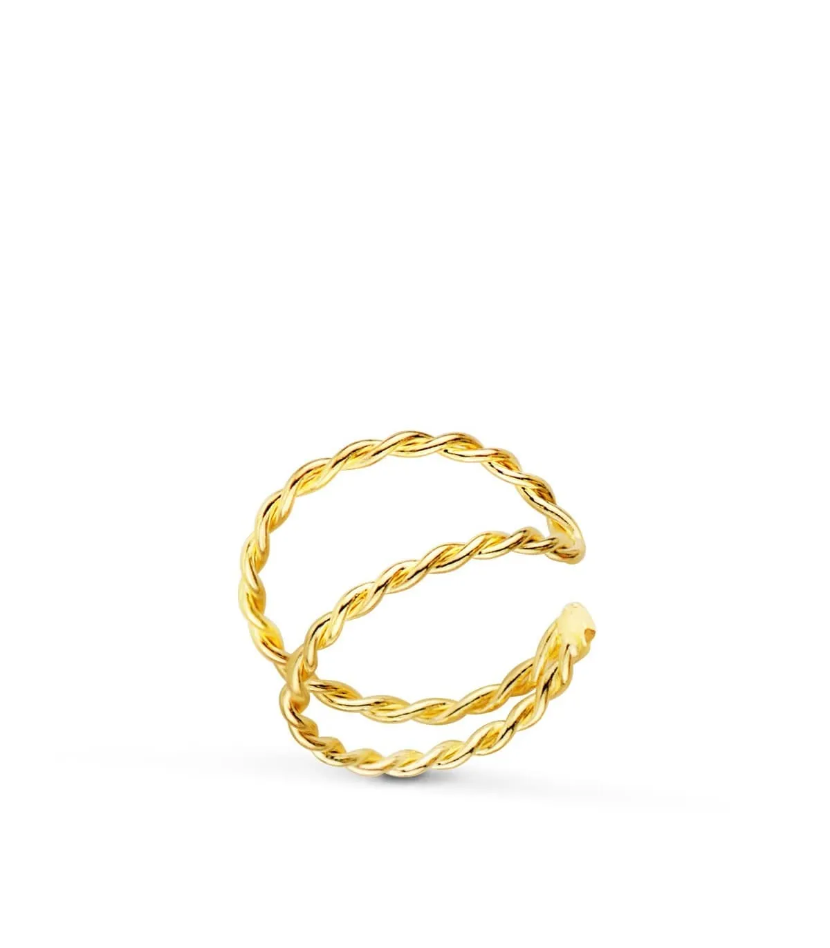 Ear Cuff Oro 18K Sand Twist