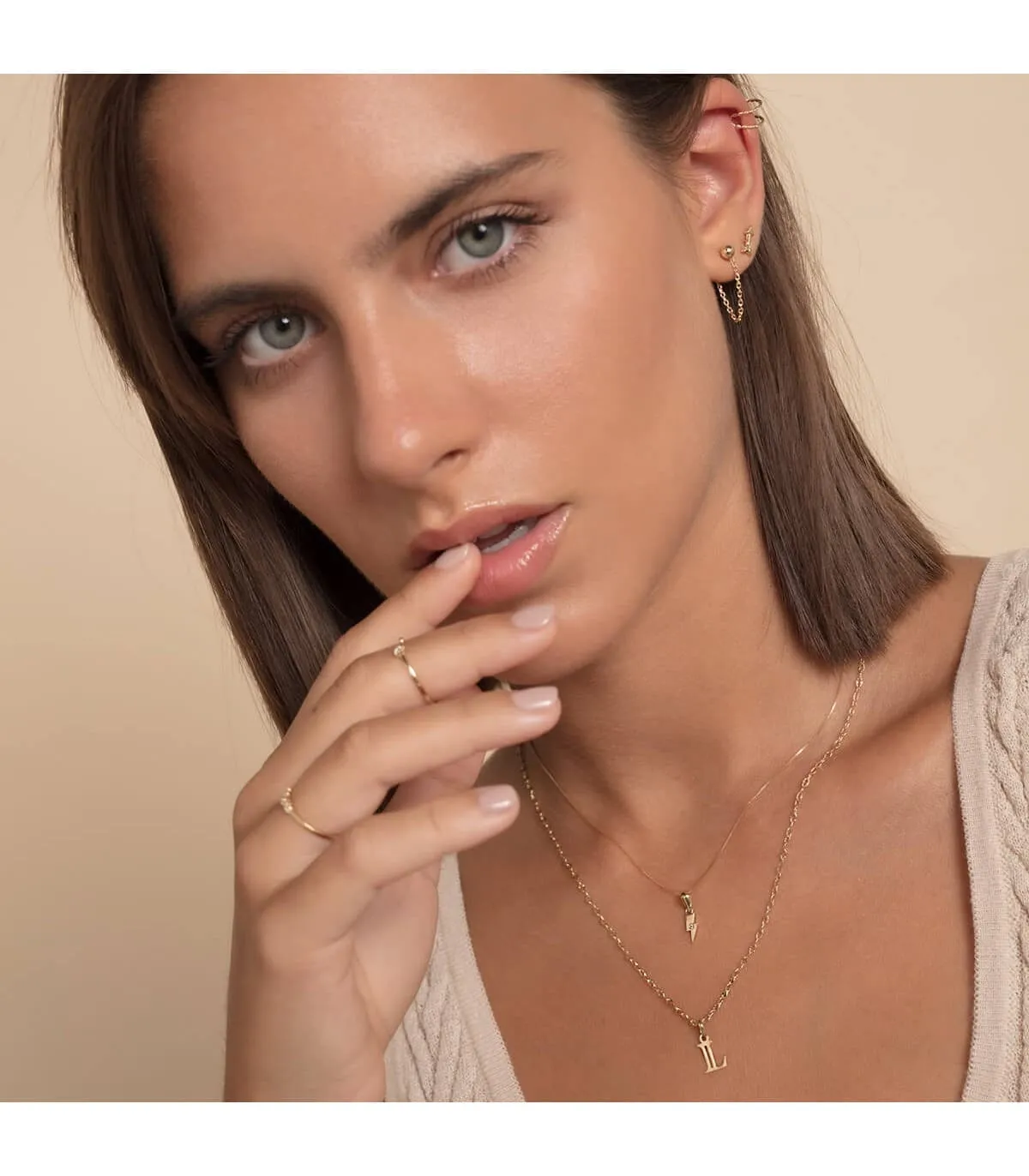 Ear Cuff Oro 18K Sand Twist