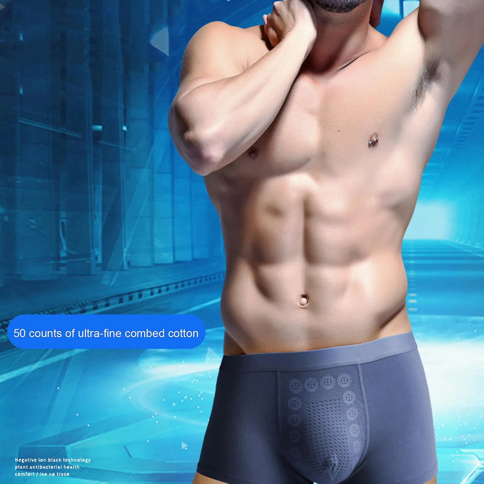 Eft Energy Field Therapy Ropa Interior para Hombre, Calzoncillos Boxer Energéticos Magnéticos