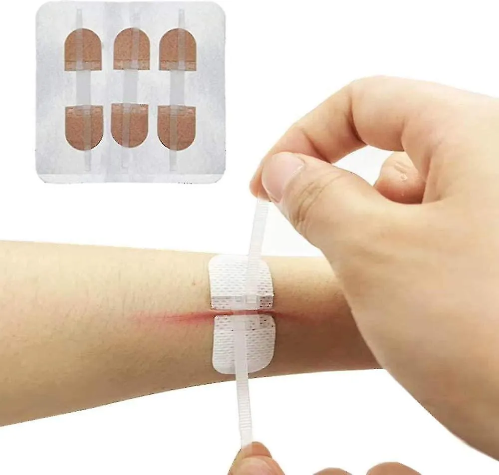 EMERGENCY WOUND CLOSURES BANDAID ADHESIVE BANDAGES, ZIP STITCH STICKERS FOR CAMPING, SURVIVAL & HOUSEHOLD GEAR, 3 PCS (45*1