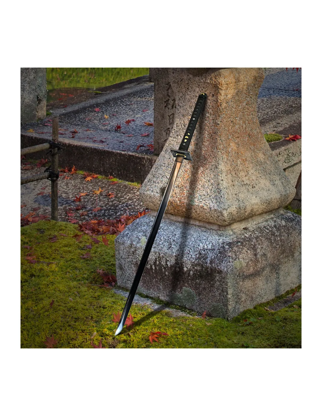 Espada Ninjato forjada a mano Black Damaskus