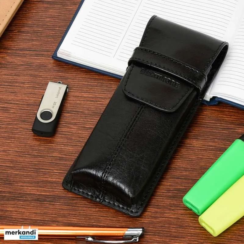 Estuche de cuero para bolígrafos Beltimore rojo G91