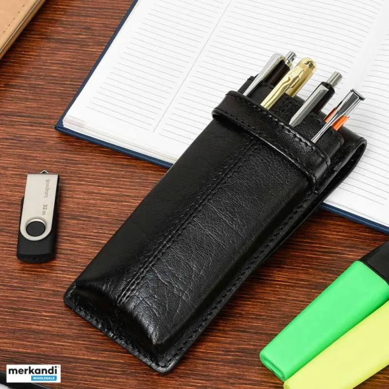 Estuche de cuero para bolígrafos Beltimore rojo G91