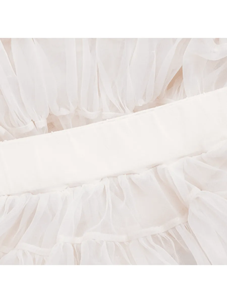 Falda para Niñas PettiSkirt Cream Rainbow
