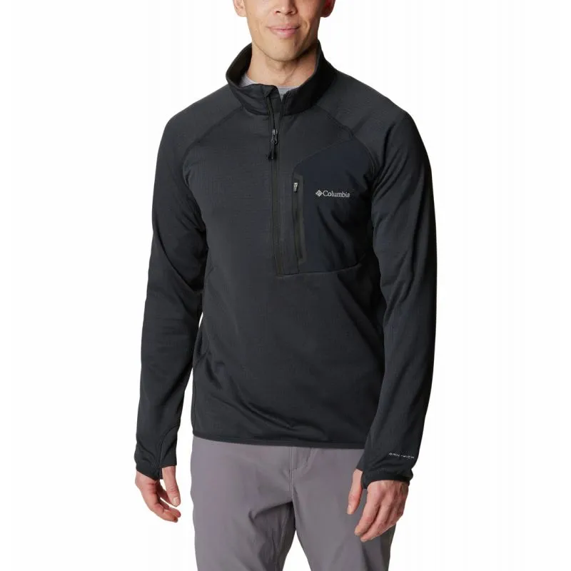 Forro polar de media cremallera para hombre Columbia Triple Canyon Half Zip (Black)