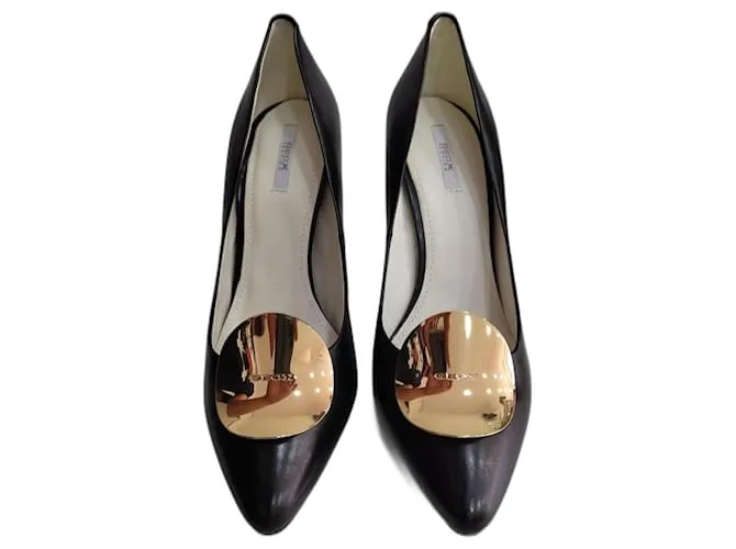 Geox Zapatos de tacón Negro Dorado 