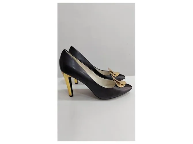 Geox Zapatos de tacón Negro Dorado 