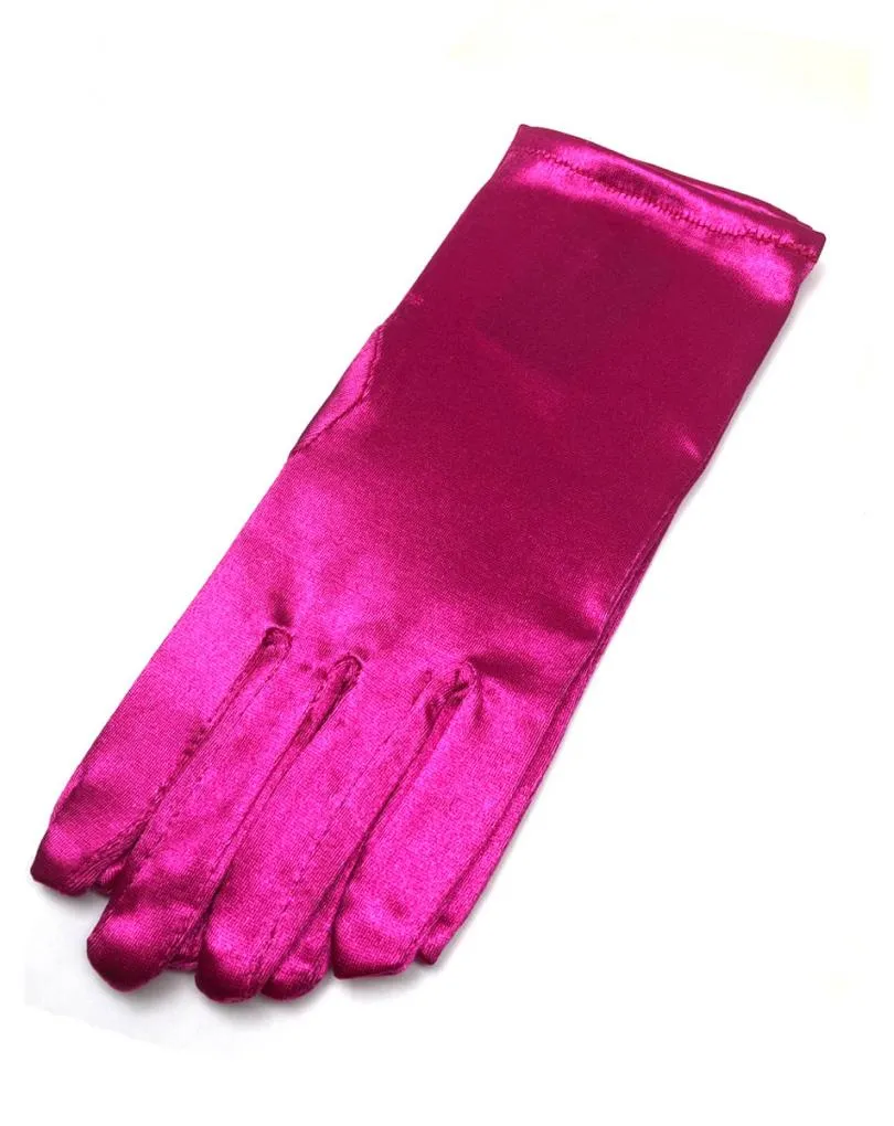 GUANTES DE FIESTA FUCSIAS CORTOS DE INVITADA Y MADRINA BODA