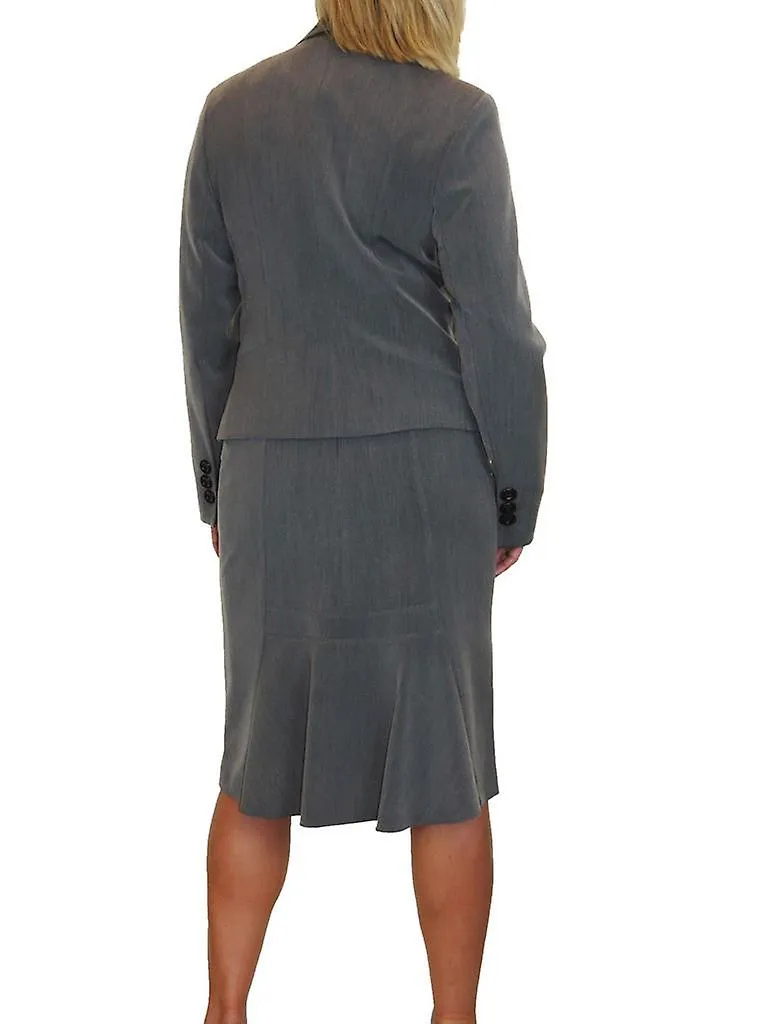 icecoolfashion Forro inteligente de mujer Ropa lavable de 2 piezas Blazer Falda Traje