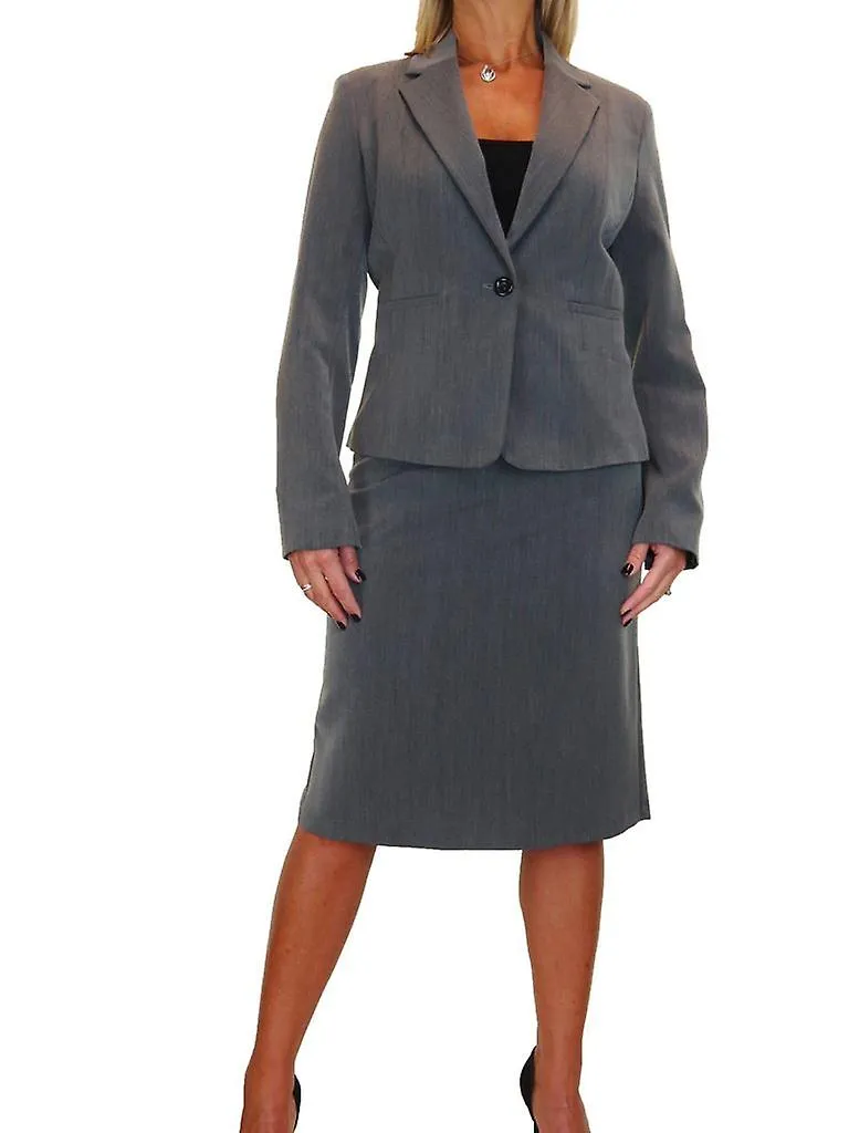 icecoolfashion Forro inteligente de mujer Ropa lavable de 2 piezas Blazer Falda Traje