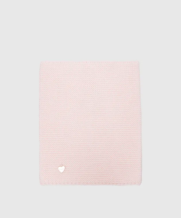 Il Trenino Baby pink wool buff with logo
