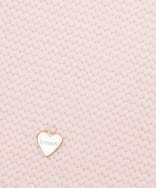 Il Trenino Baby pink wool buff with logo