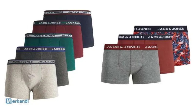 JACK & JONES BOXER SHORTS MASCULINO MIX  ROPA DE HOMBRE B2B VENTA AL POR MAYOR STOCK RESTANTE  JACK & JONES