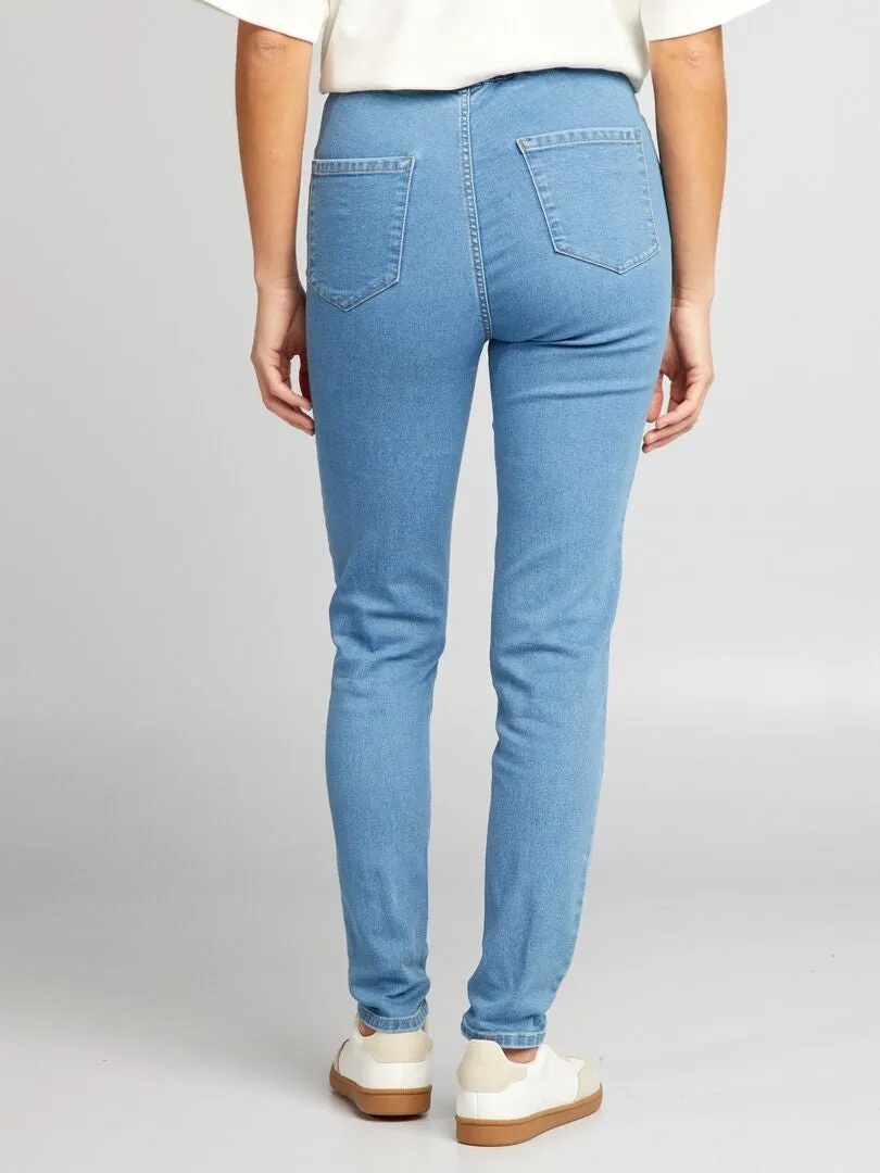 JEGGING ELáSTICO DE TALLE ALTO  AZUL