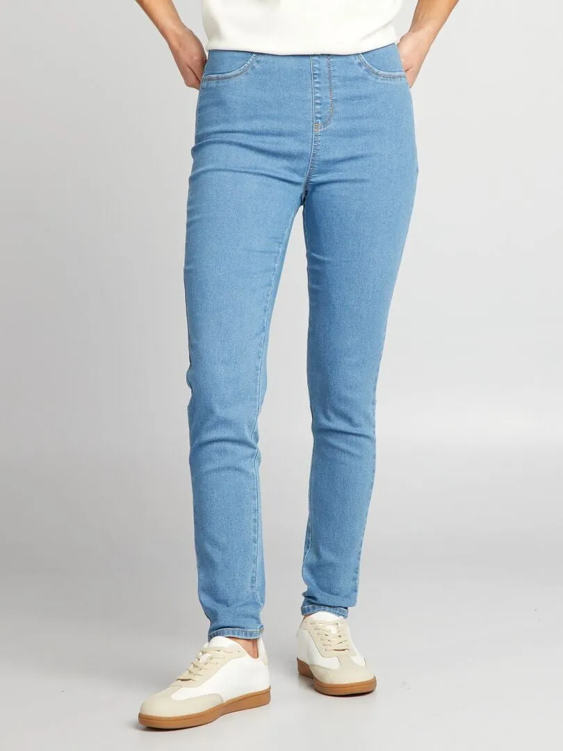 JEGGING ELáSTICO DE TALLE ALTO  AZUL
