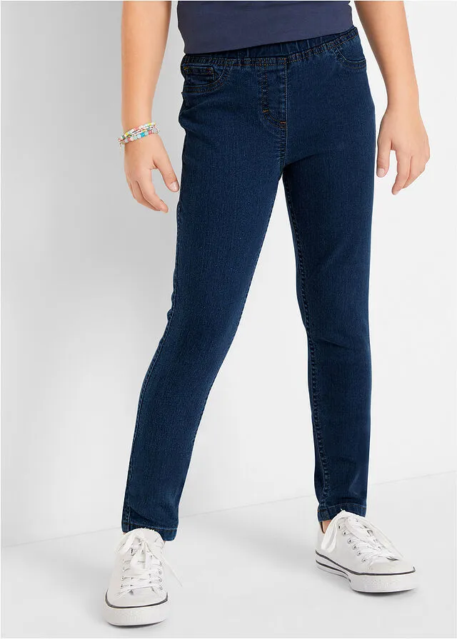 Jeggings para niñas denim oscuro